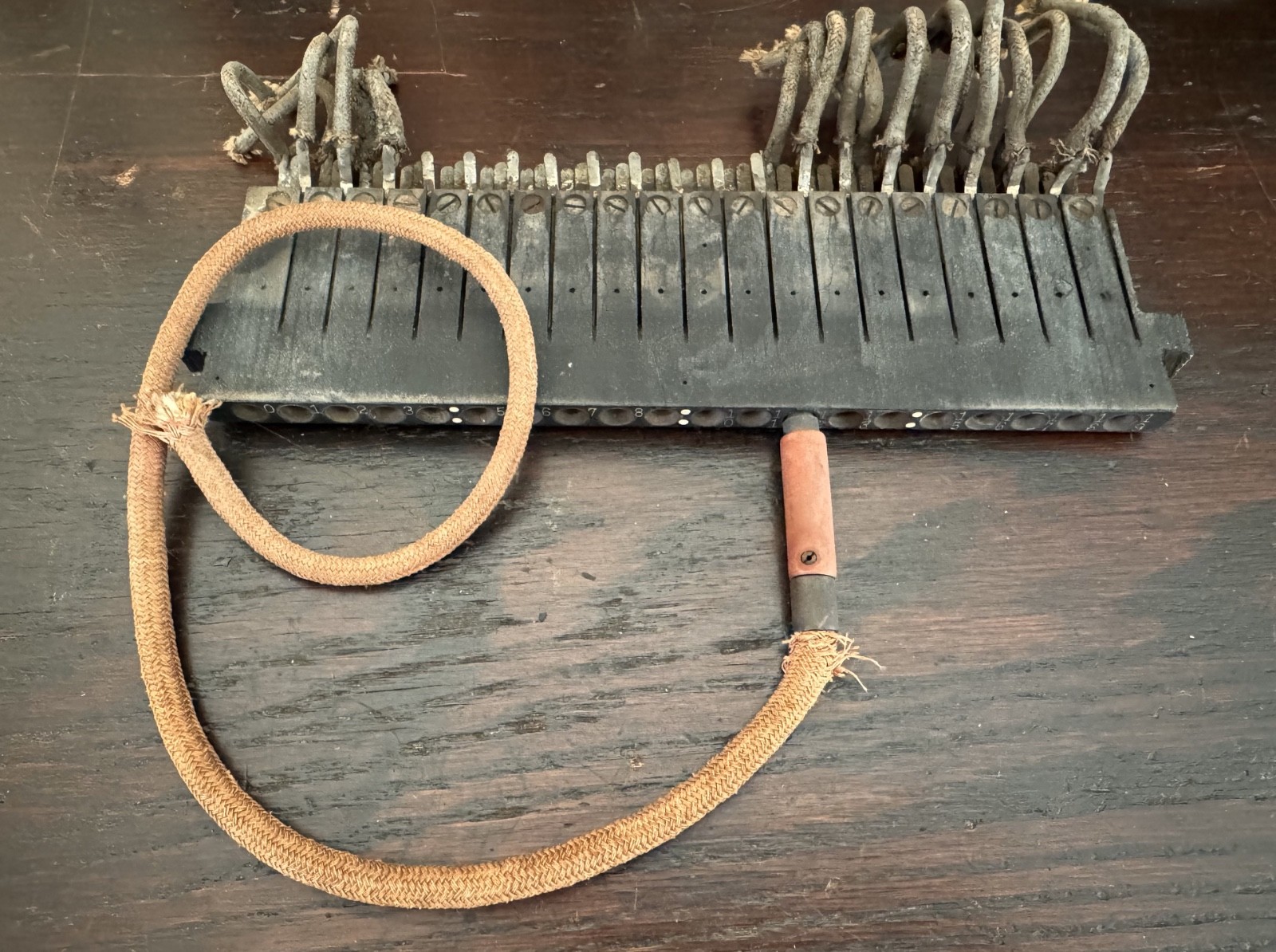 Vintage Industrial Power Board Battery Selector Switch 0-19 1890s Ebonite Weston