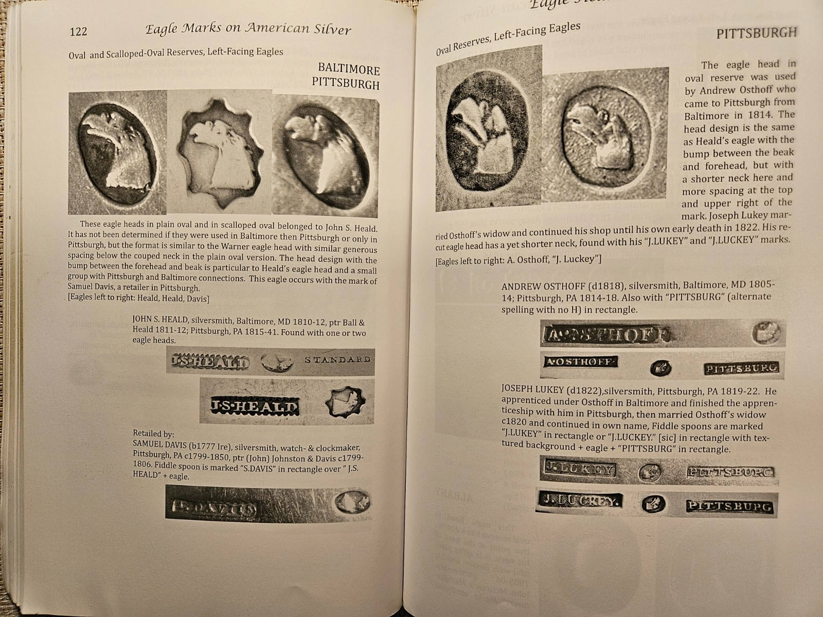 EXCELLENT COIN SILVER BOOK " Eagle Marks on American Silver" 500 enlarged photos