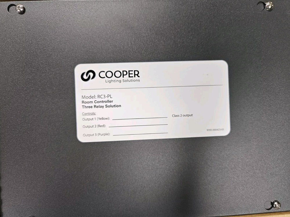 Cooper - RC3-PL Room Controller PL 3 Zone Switching (1ea New)
