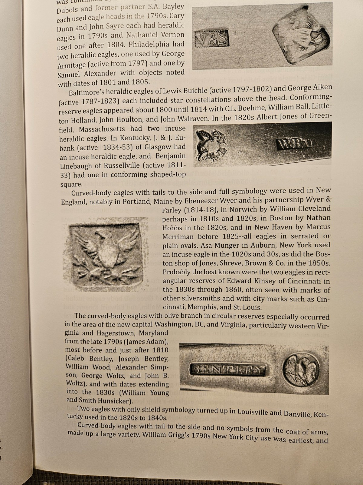 EXCELLENT COIN SILVER BOOK " Eagle Marks on American Silver" 500 enlarged photos