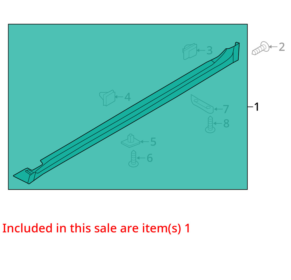 LEFT BLUE ROCKER PANEL MOULDING OEM 2018 KIA OPTIMAKIA 87751D5000