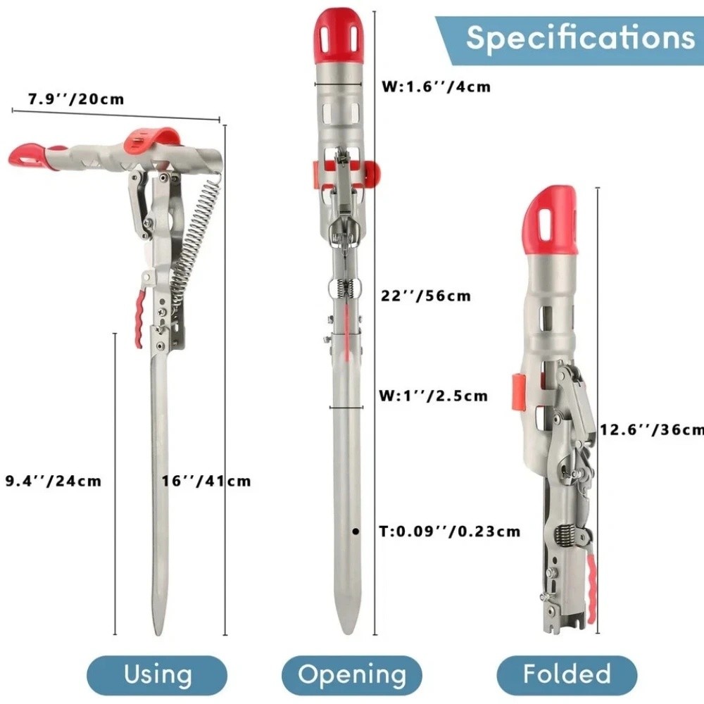 Fishing Rod Holder Spring Sensitive Automatic Full Stainless Steel Adjustable US