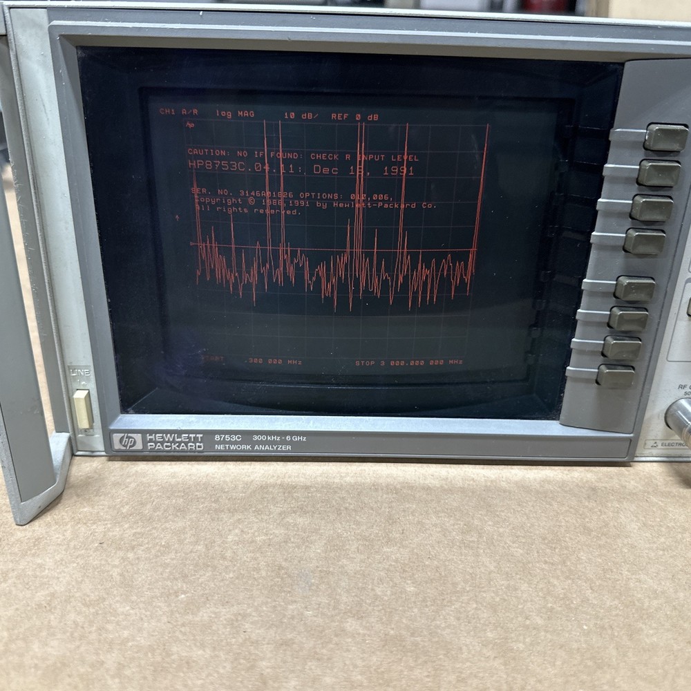 HP 8753C 300kHz-3GHz Network Analyzer w/ 85046B S-Parameter Test Set