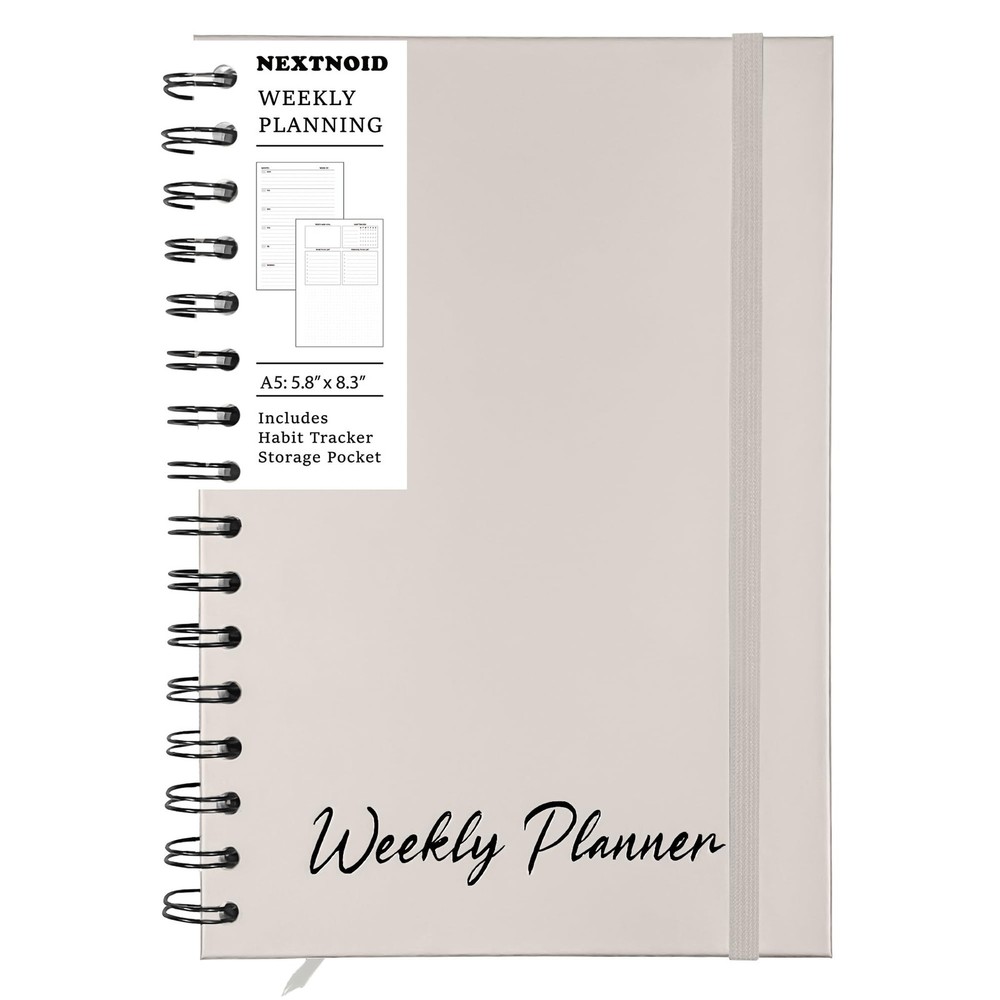 Undated Weekly Planner Notebook 2026, A5 Hardcover Weekly to do List Notebook...