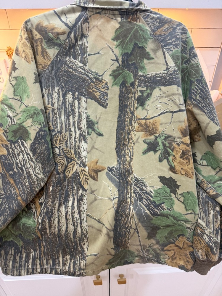 spartan realtree camp button up jacket large