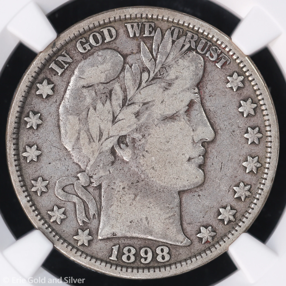 1898 50c Barber Half Dollar NGC VG 10 CAC