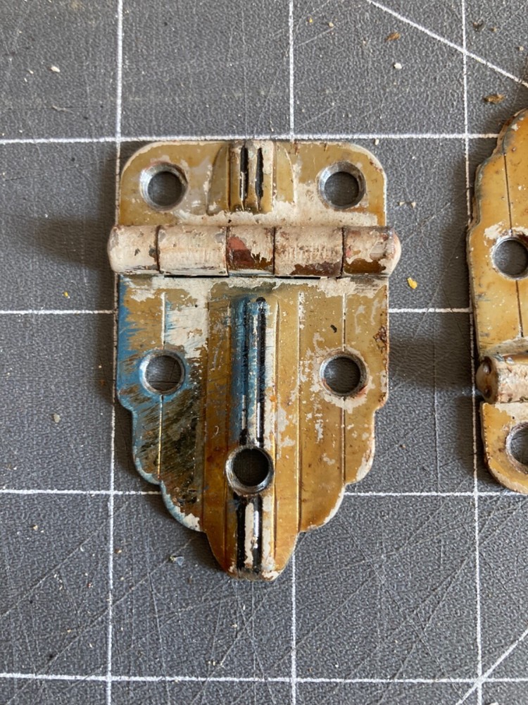 Pair Art Deco Cabinet Hinges