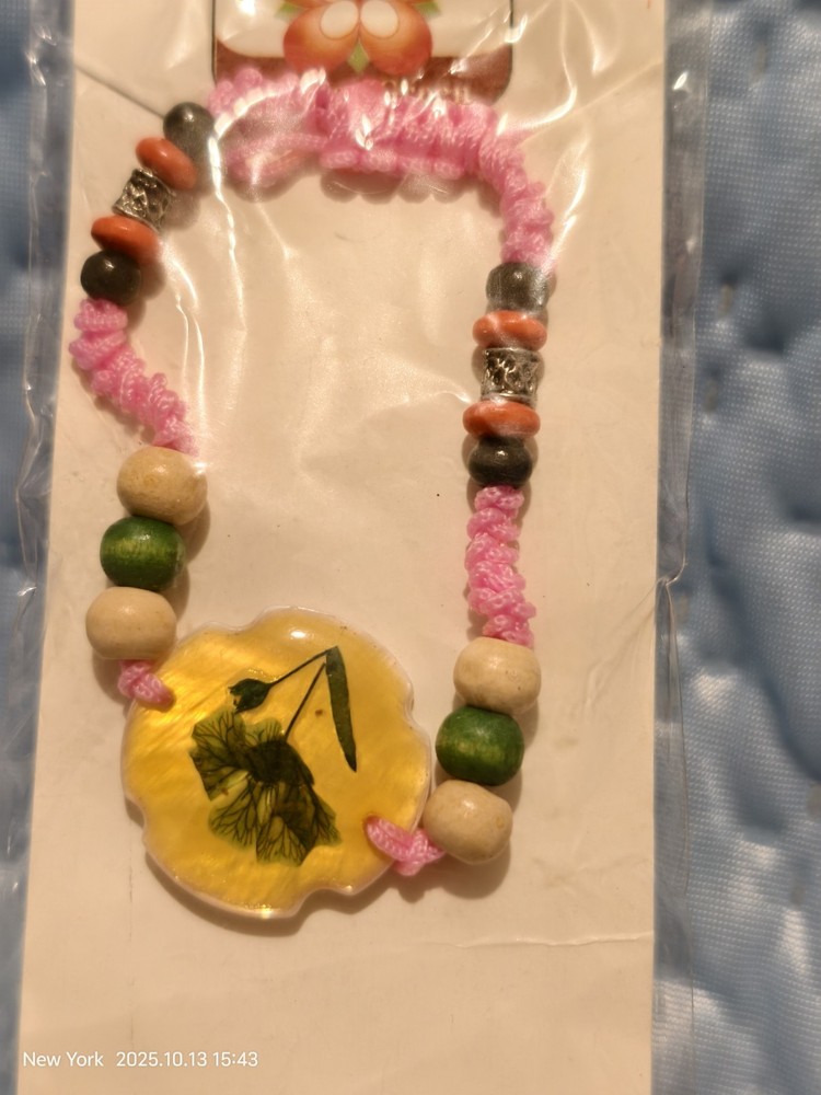 Shell Pressed Flower Bracelet #2