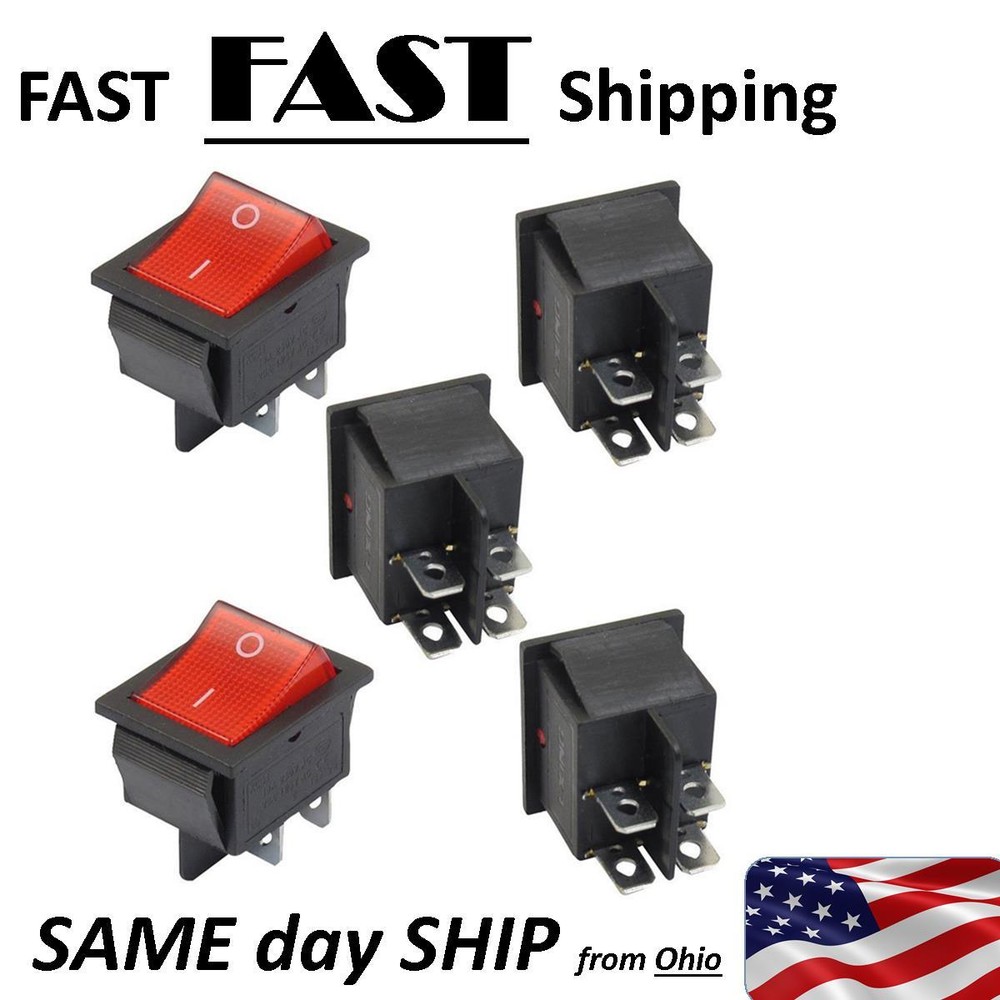 red SWITCH - DPDT - NEW