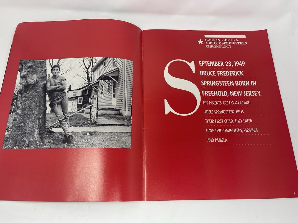 BRUCE SPRINGSTEEN “ BORN IN THE U.S.A. TOUR “ PROGRAM