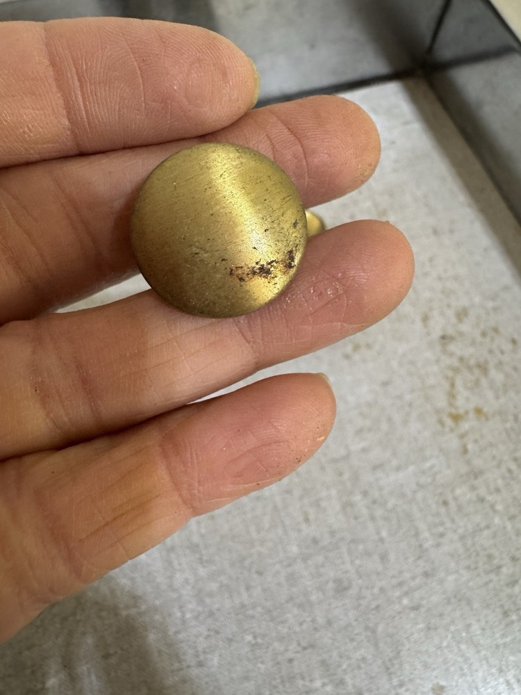 7 Solid Brass Barrister Bookcase Round Knobs Handles