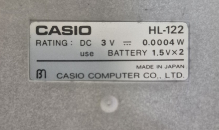 Vintage CASIO Calculator HL-122 12-Digit Battery Powered Tested Made Japan 1986