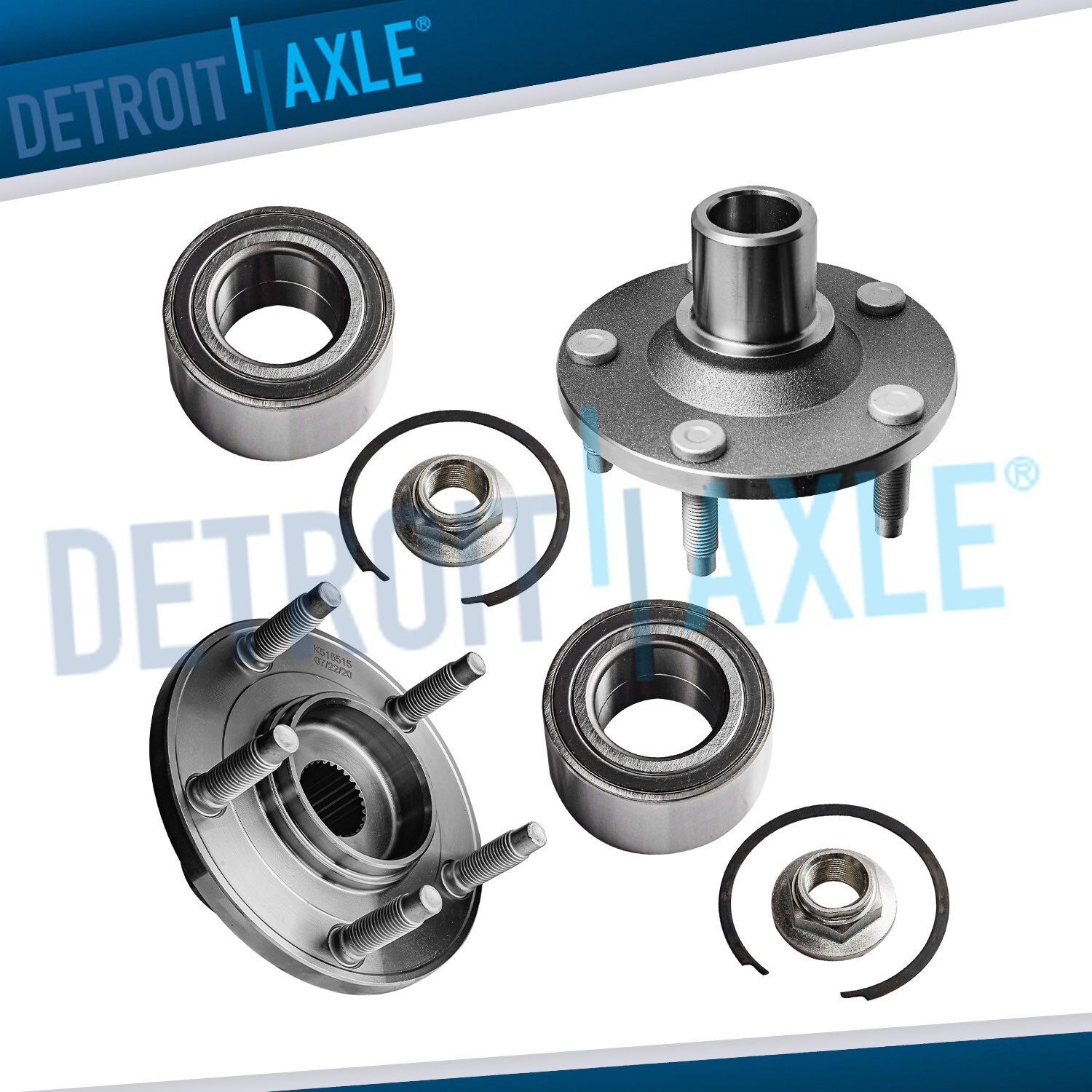 Pair (2) Front Wheel Hub and Bearings for 2001-2009 2010 2011 2012 Ford Escape