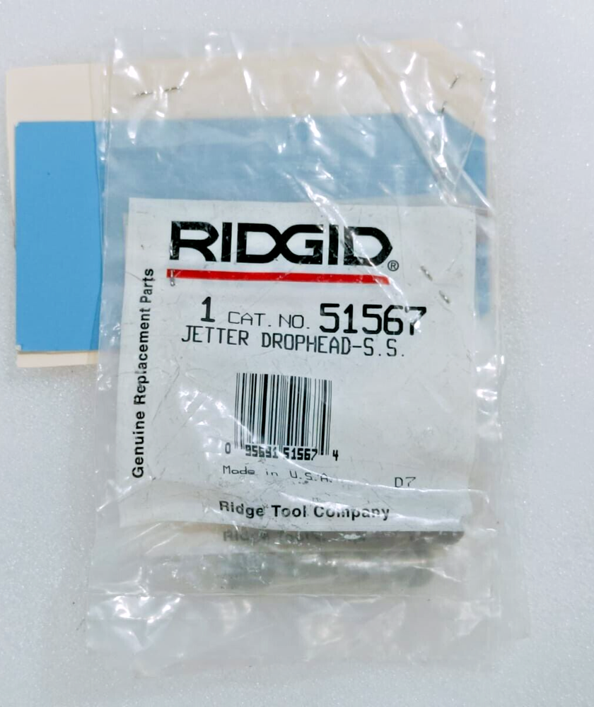 RIDGID CAT NO 51567 JETTER DROPHEAD -SS #NEW