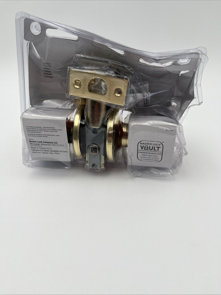 Master Lock Bed And Bath Gold Lockable Doorknob