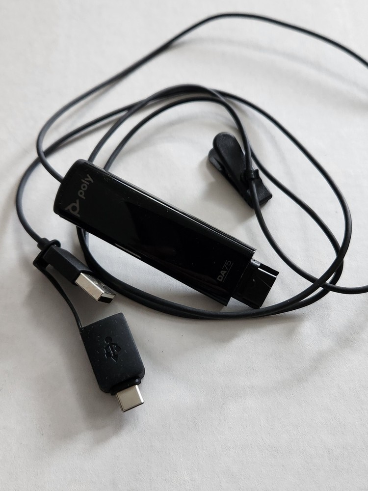 Poly DA75 Poly 786C6AA USB-C USB-A to Quick Disconnect Adapter Open Box