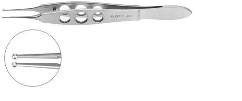 Fechtner Conjunctiva Forceps very delicate ring shaped tips with tying platform