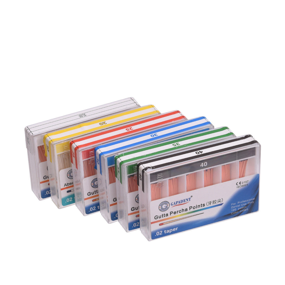 Dental Endo Root Canal Gutta Percha Points / Absorbent Paper Points Taper 0.02