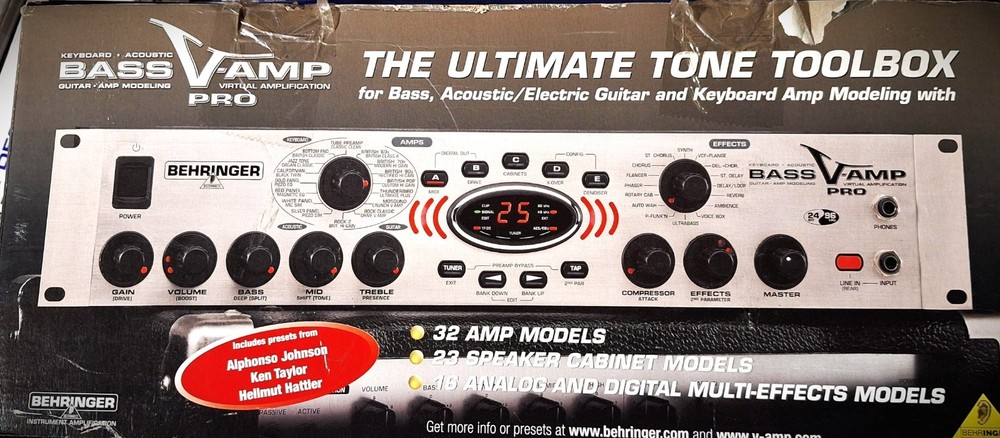 Behringer Bass V-Amp Pro Rackmount Modeler & Multi Effects Processor (NIB) (NOS)
