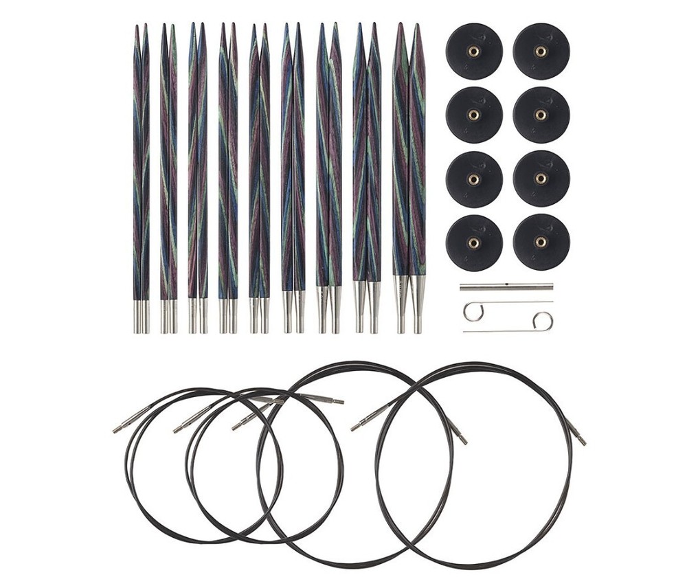 Knit Picks Options Square Interchangeable Wood Knitting Needle Set