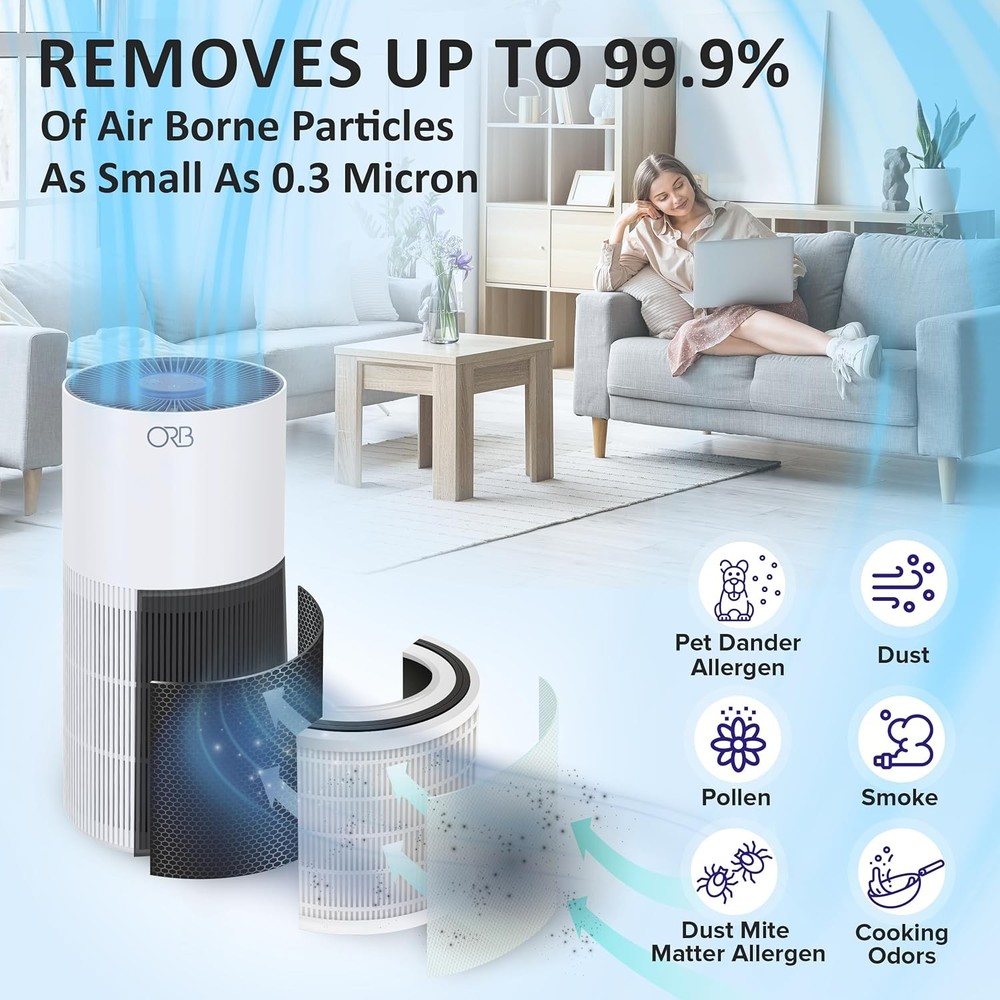 Air Purifier Humidifier Combo HEPA Unit