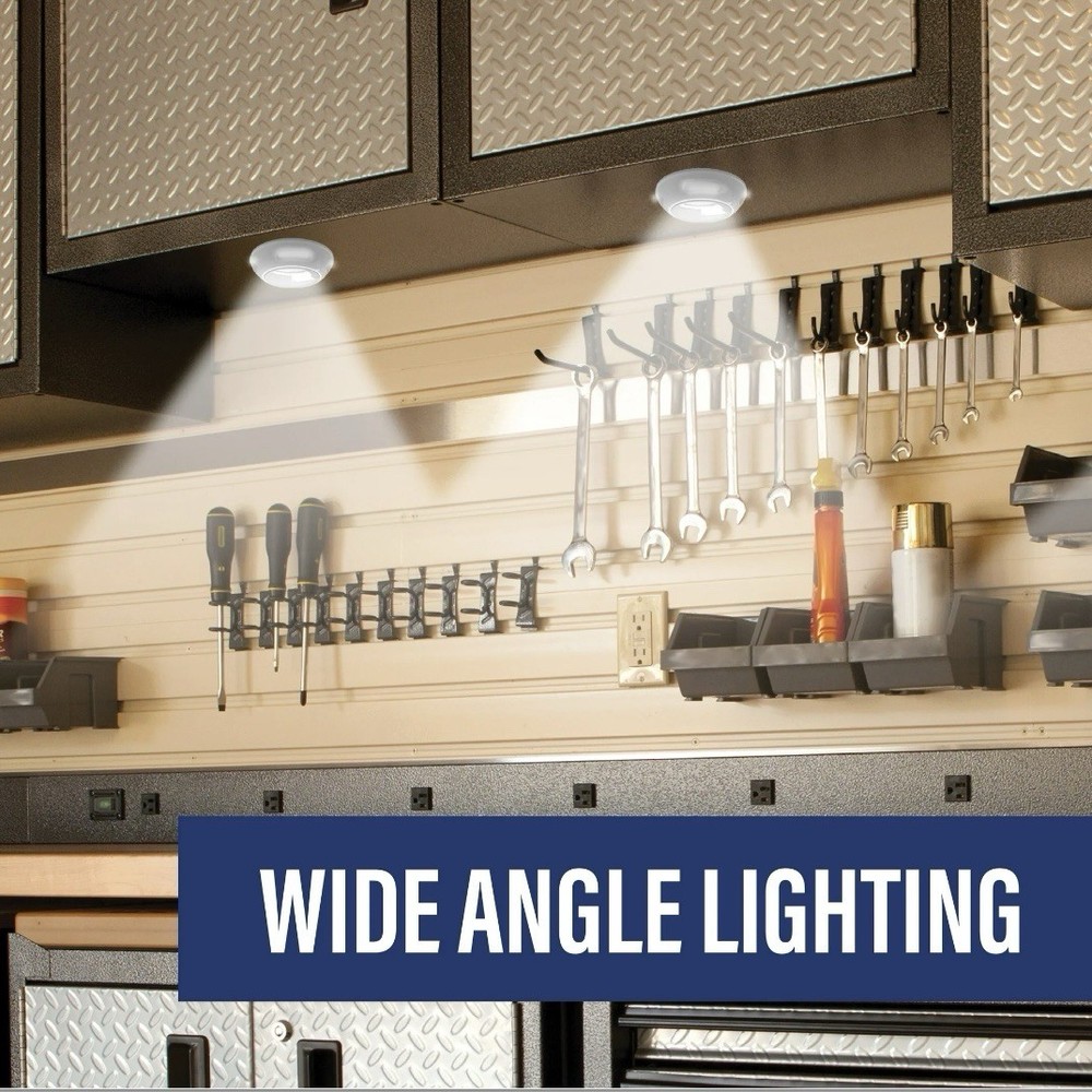 Bell And Howell Bionic Puck Lights 3 Pack LED W Remote Control wireless timer