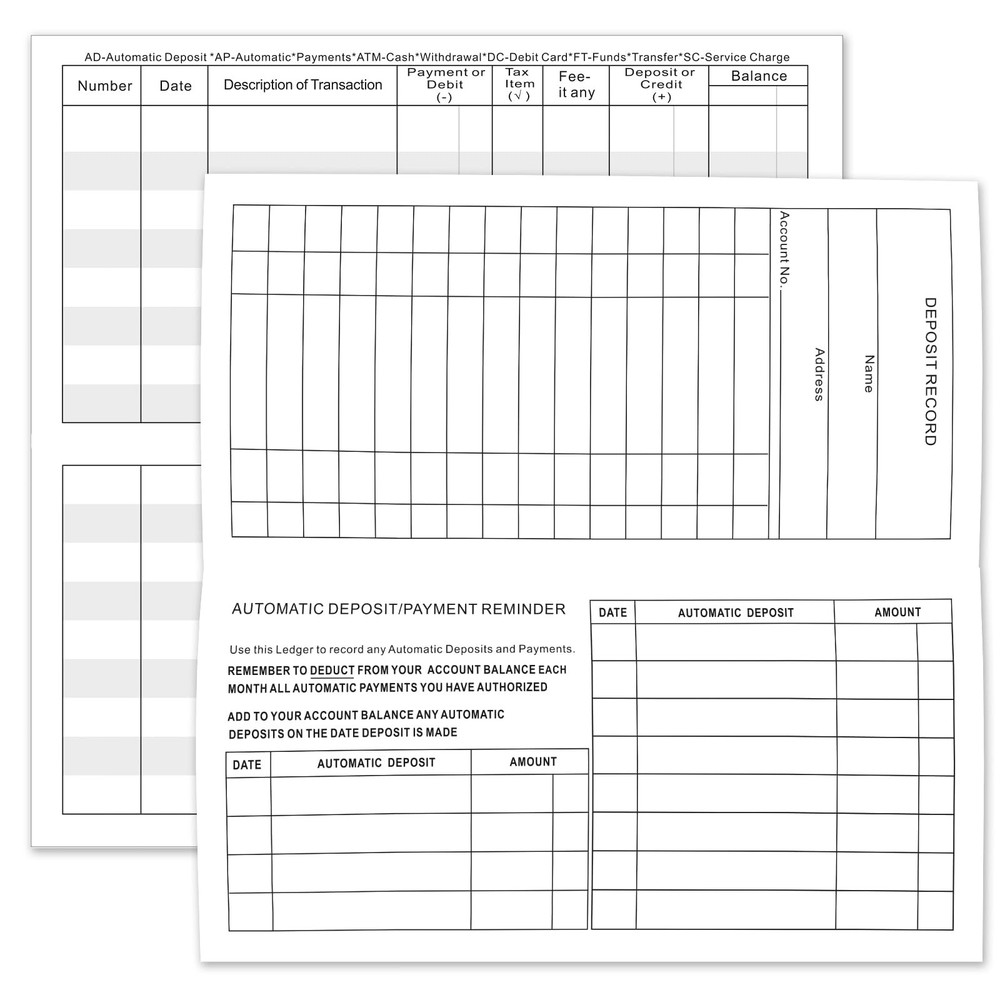 12 Pack Checkbook Register, Check Registers for Personal Checkbook, 6" × 3",...