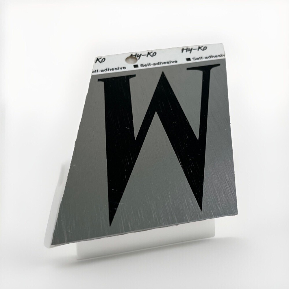 Self  adhesive Reflective “W” letter chrome W