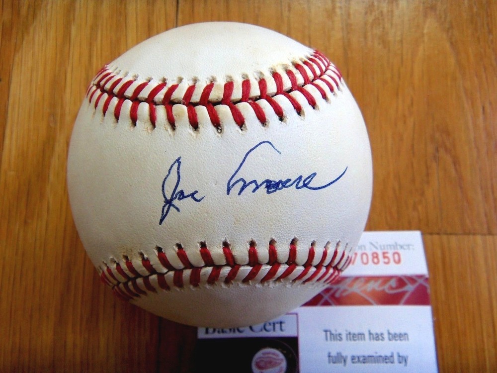 JOE MOORE Signed National League Baseball -JSA Authenticated