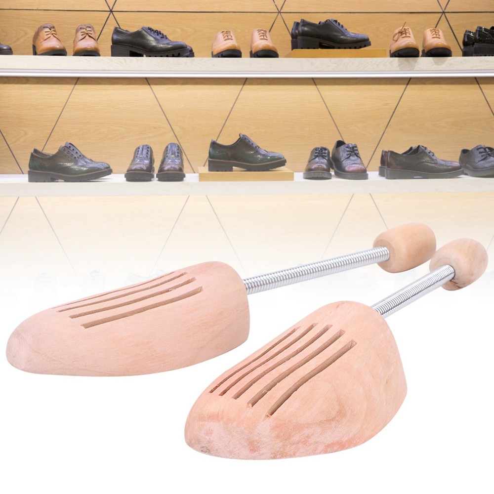 2Pcs Wood Shoe Tree With Spring Column Size 39-40