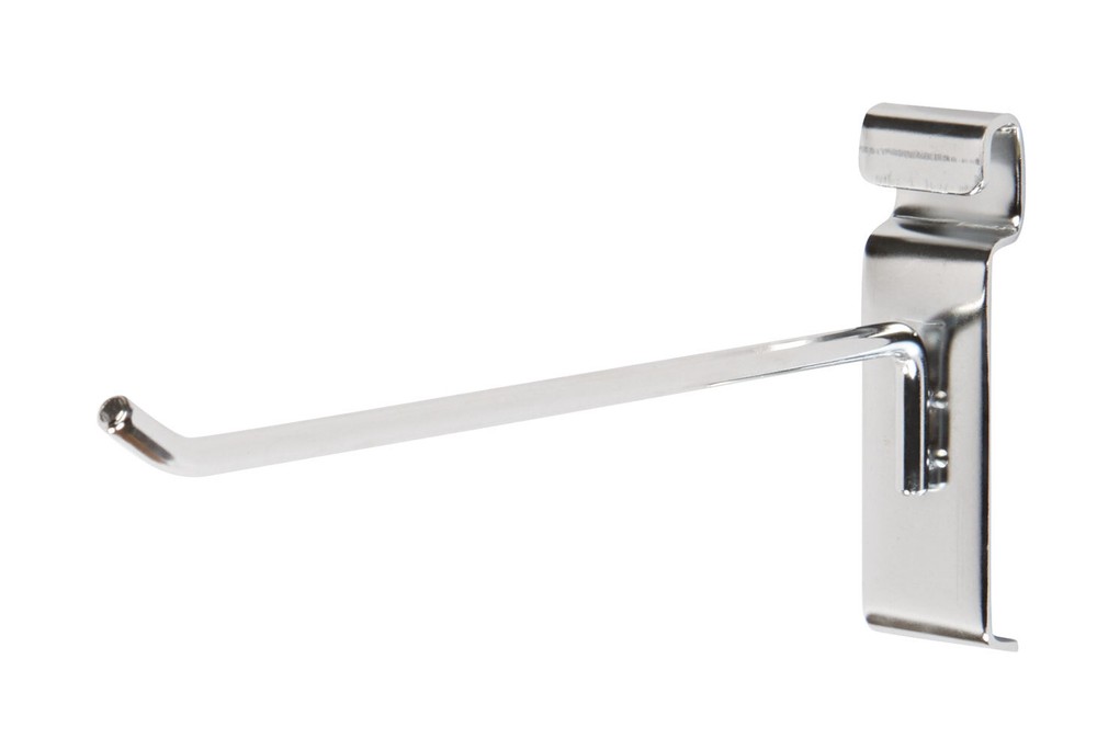 SSWBasics 8" Gridwall Hooks - Pack of 50 Chrome Wire Grid Wall Hooks - Durable