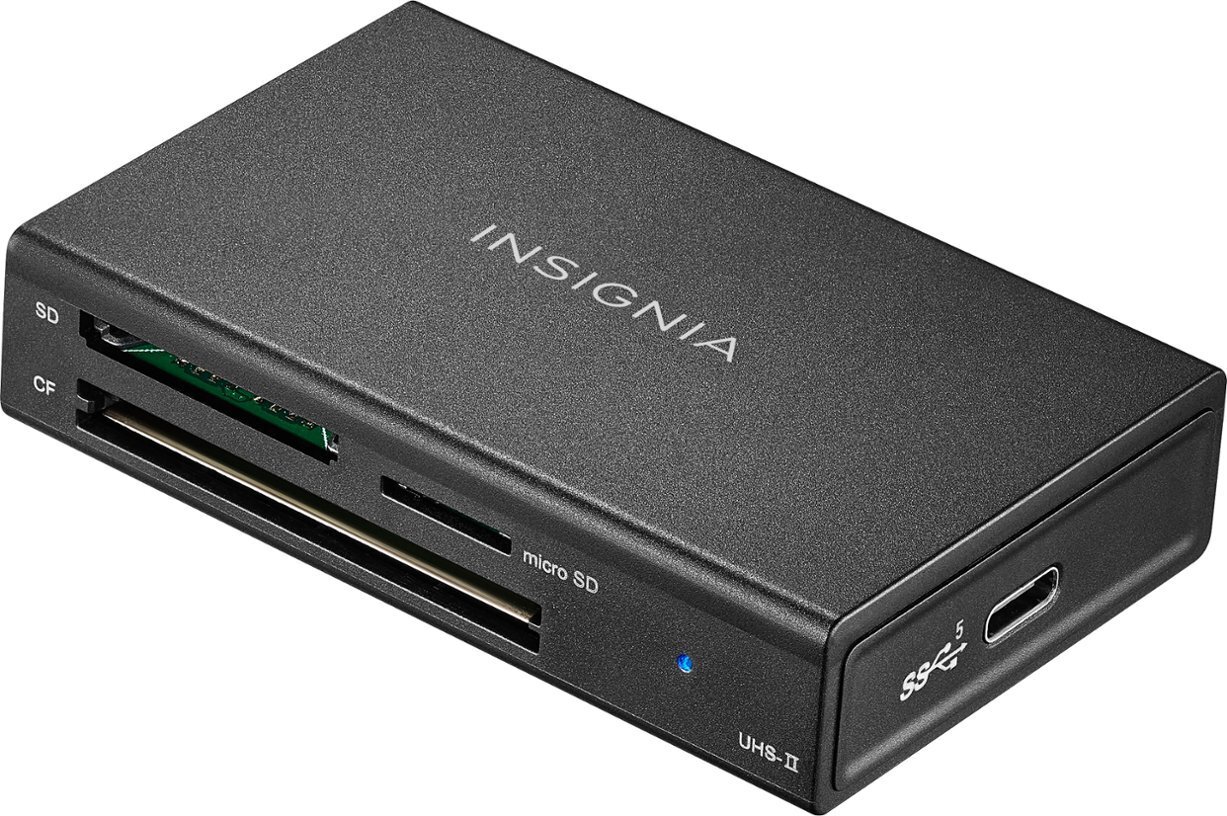 Insignia USB C to SD microSD CompactFlash Memory Card Reader mac windows