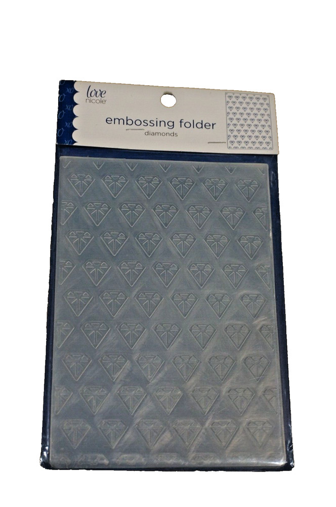 Love Nicole Embossing Folder  Diamonds Theme Scrapbooking art clear  New