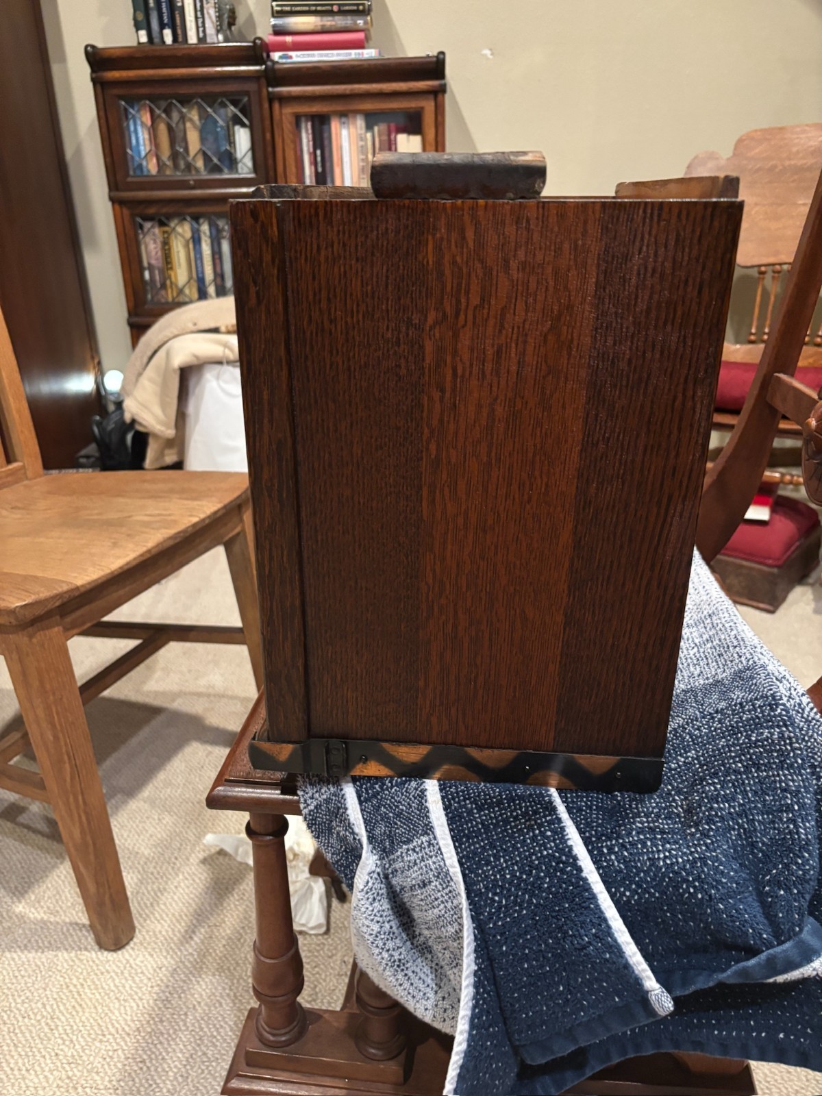 Macey-Wernicke 8 Stack 1/2 Size Oak Bookcase Original Finish Leaded Doors