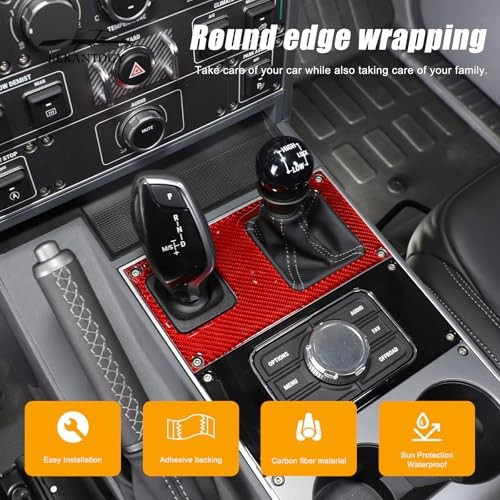 Center Control Shift Knob Panel Sticker Cover Compatible with INEOS Red