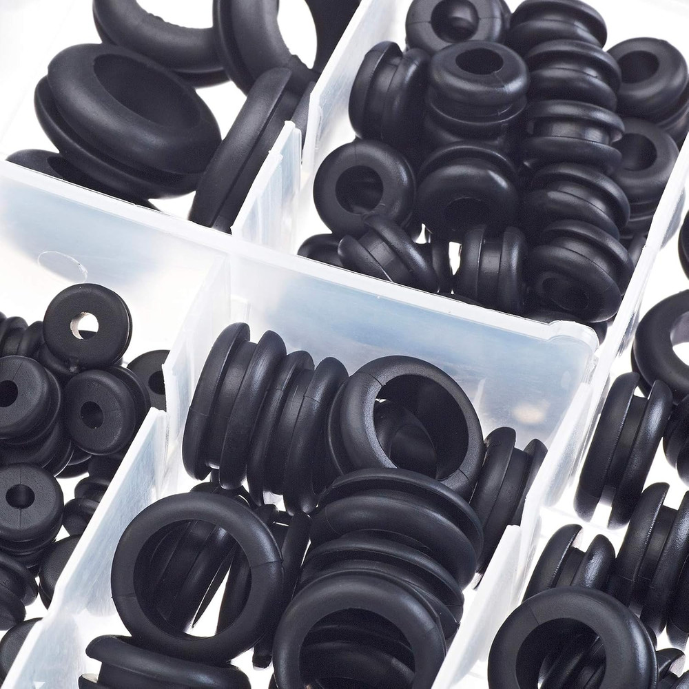 200 PCS Rubber Grommet Kit for Firewall Hole Plugging - Assorted Sizes!