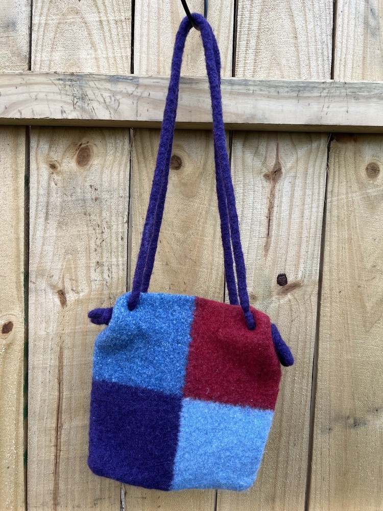 Vintage Wool Multicolored Whimsy Bag