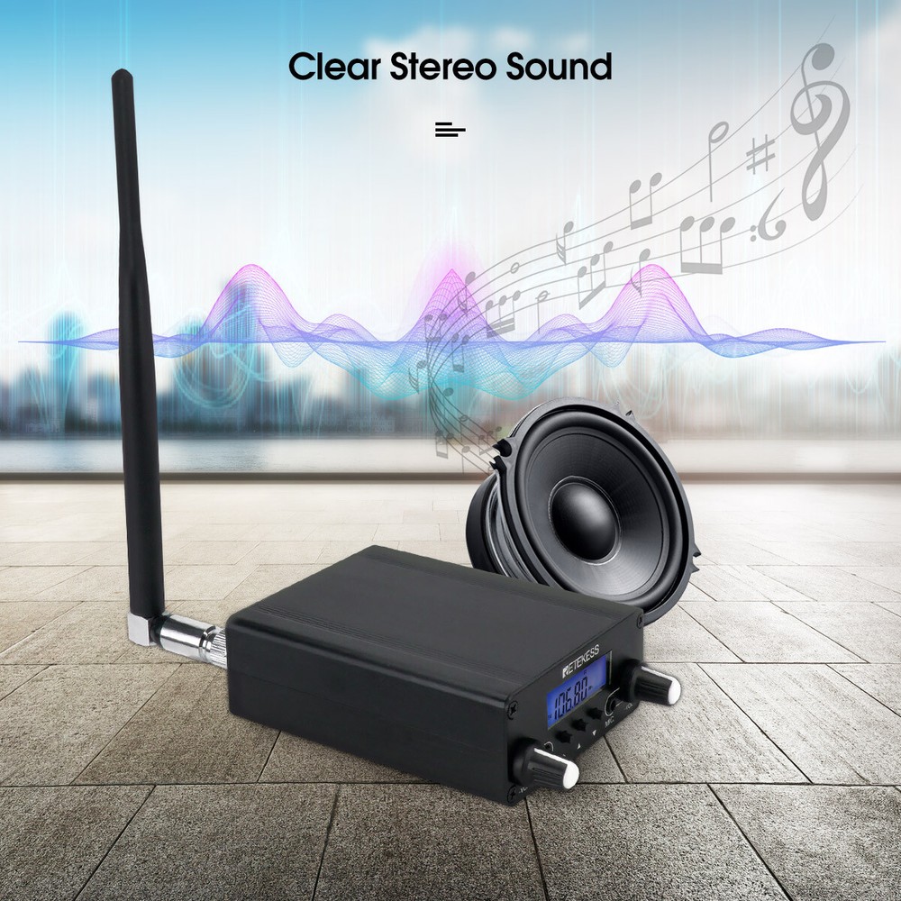 Retekess TR508 FM Transmitter Broadcast Stereo Radio Station Antenna Church US