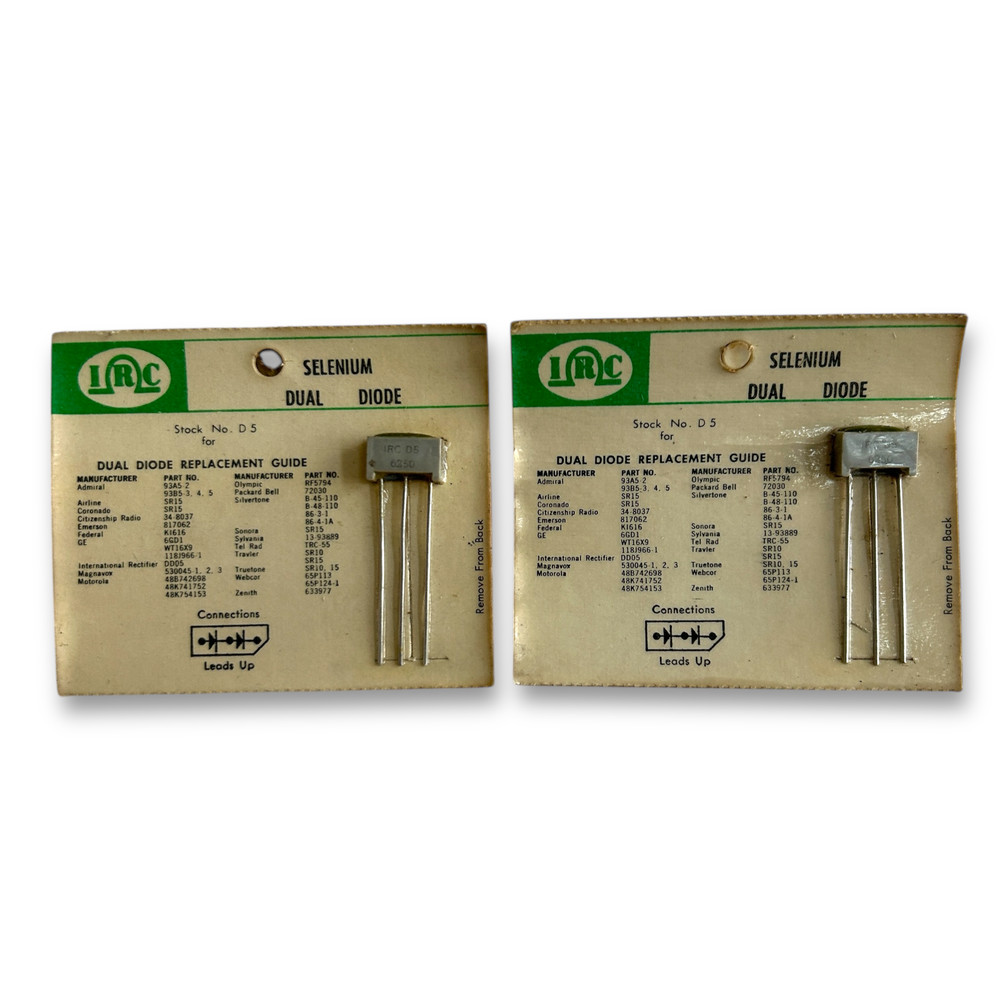 2 Pack, Irc Selenium Dual Diode Stock No D-5 (NOS)