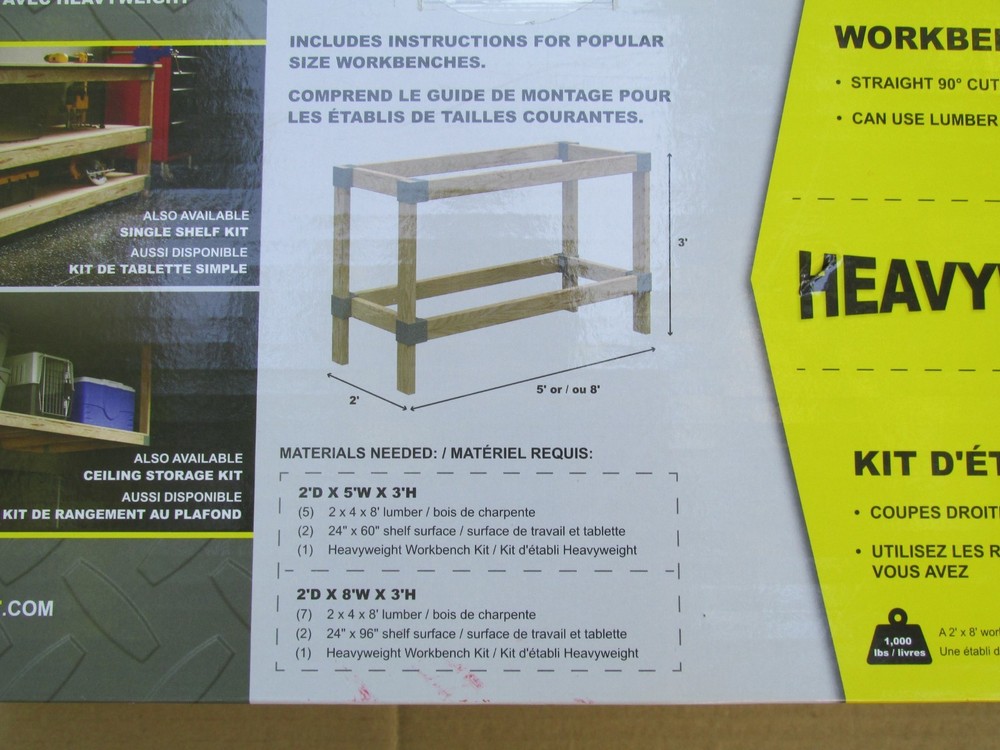 Heavyweight 2x4 DIY Workbench Kit