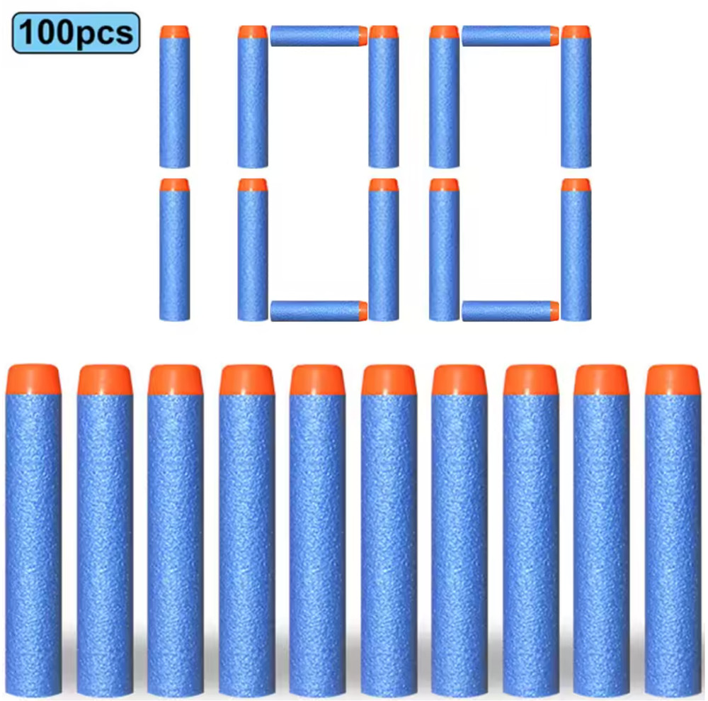 100x Foam Dart Refill Pack - LIGHT BLUE  - Nerf Compatible