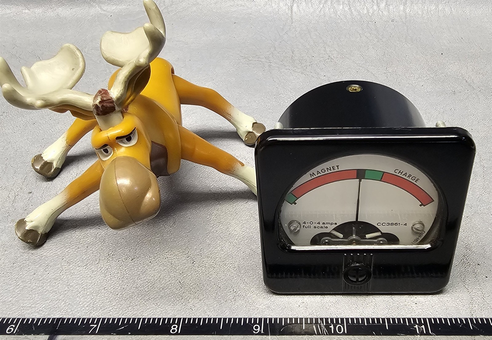 Panel Meter CC3861-4 Full Scale 4-0-4 Amps Magnet / Charge