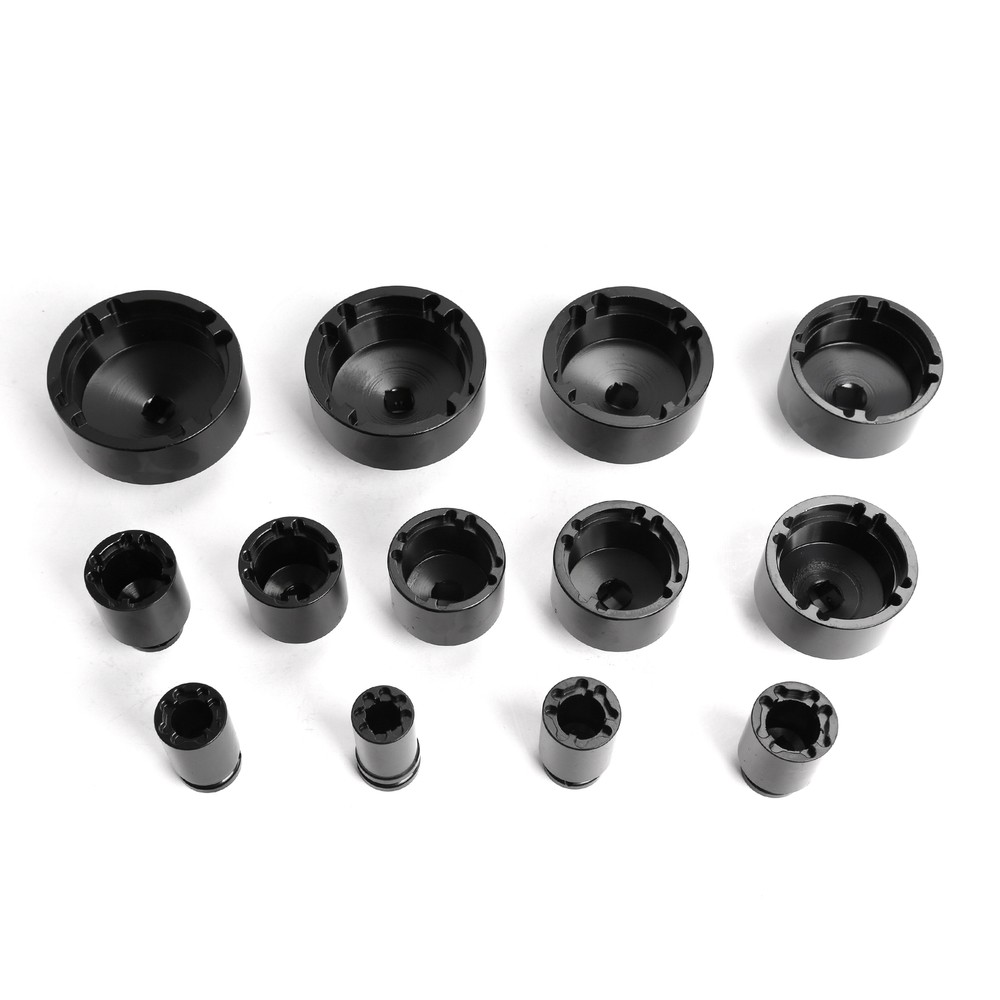 13pc Grooved Locknut Socket Set 1/2" dr. Internal Teeth 18 - 80mm 60mm Long Deep