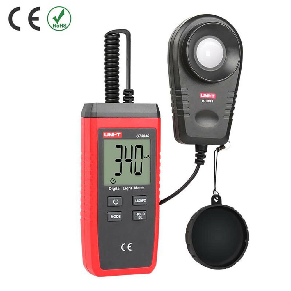 UNI-T UT383S Backlight Light Meter Auto range Split Probe Data hold Lux/Fc