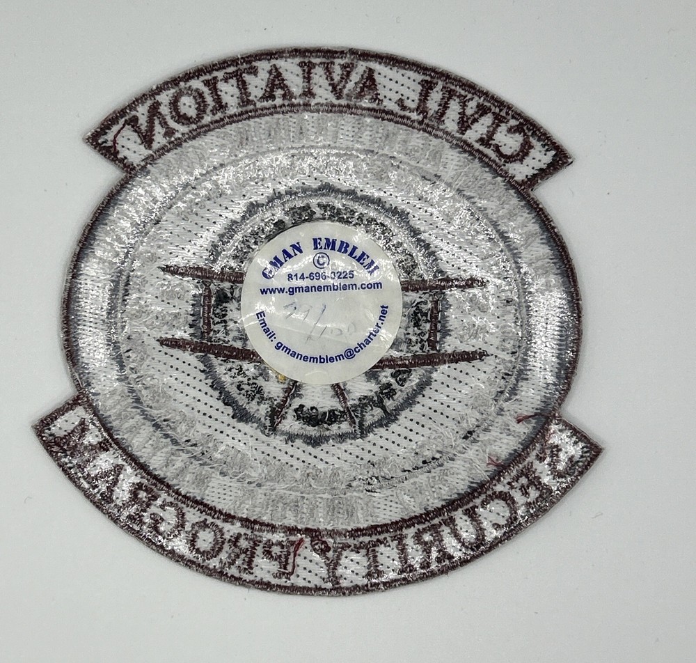 FBI Civil Aviation Security Program 2002 ALA Conference 4” GMAN Patch P253