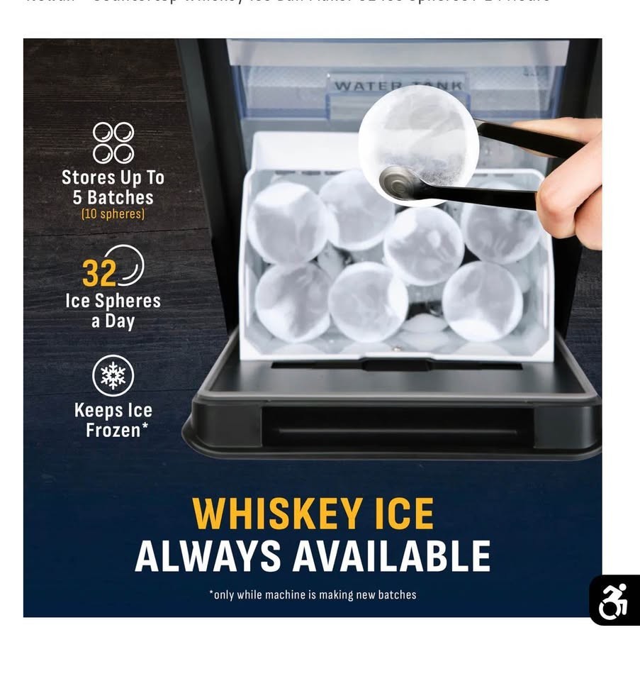 NEWAIR COUNTERTOP WHISKEY ICE BALL MAKER