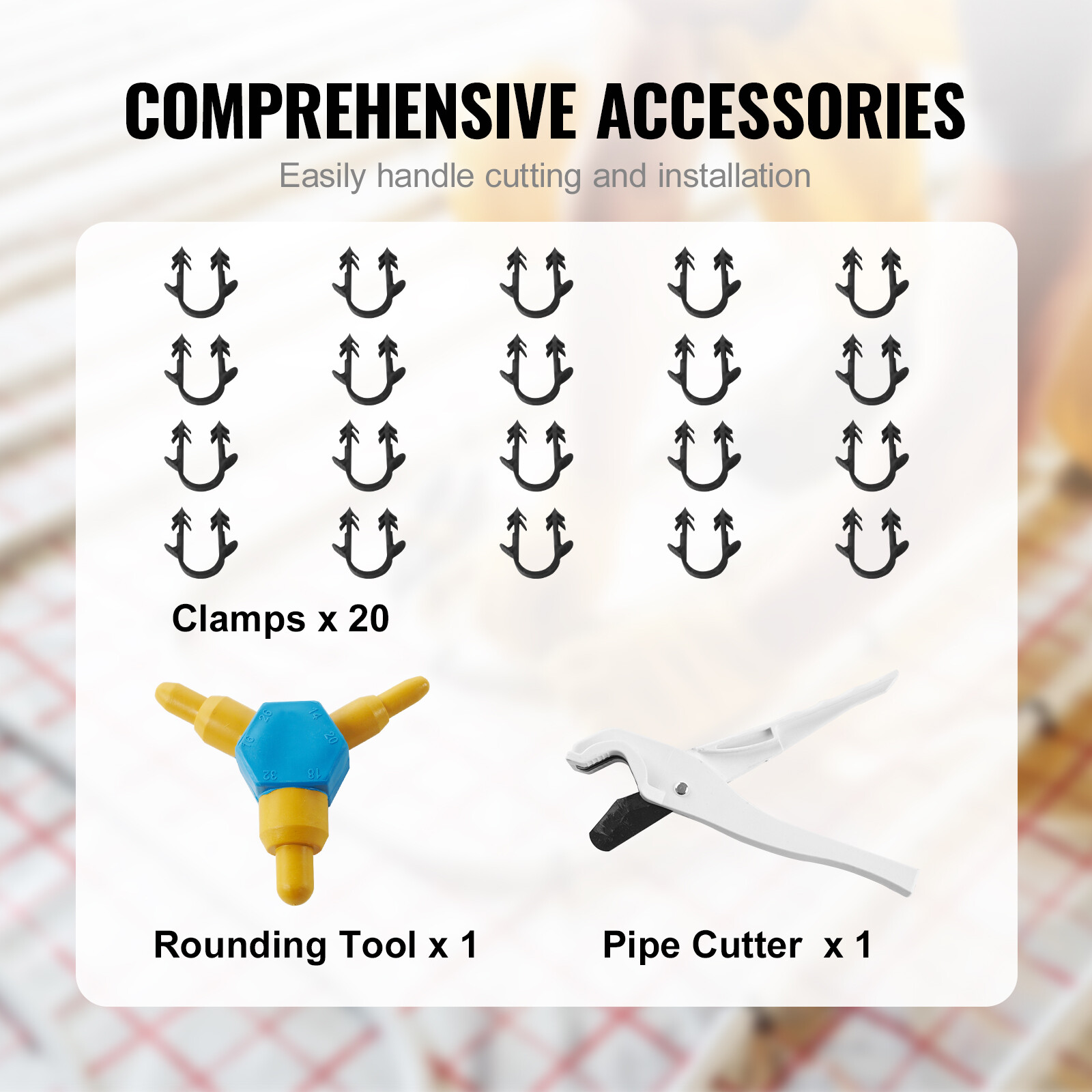 VEVOR 1/2"-656ft PEX-AL-PEX Tubing Oxygen Barrier 200M Pipe for Heating Plumbing