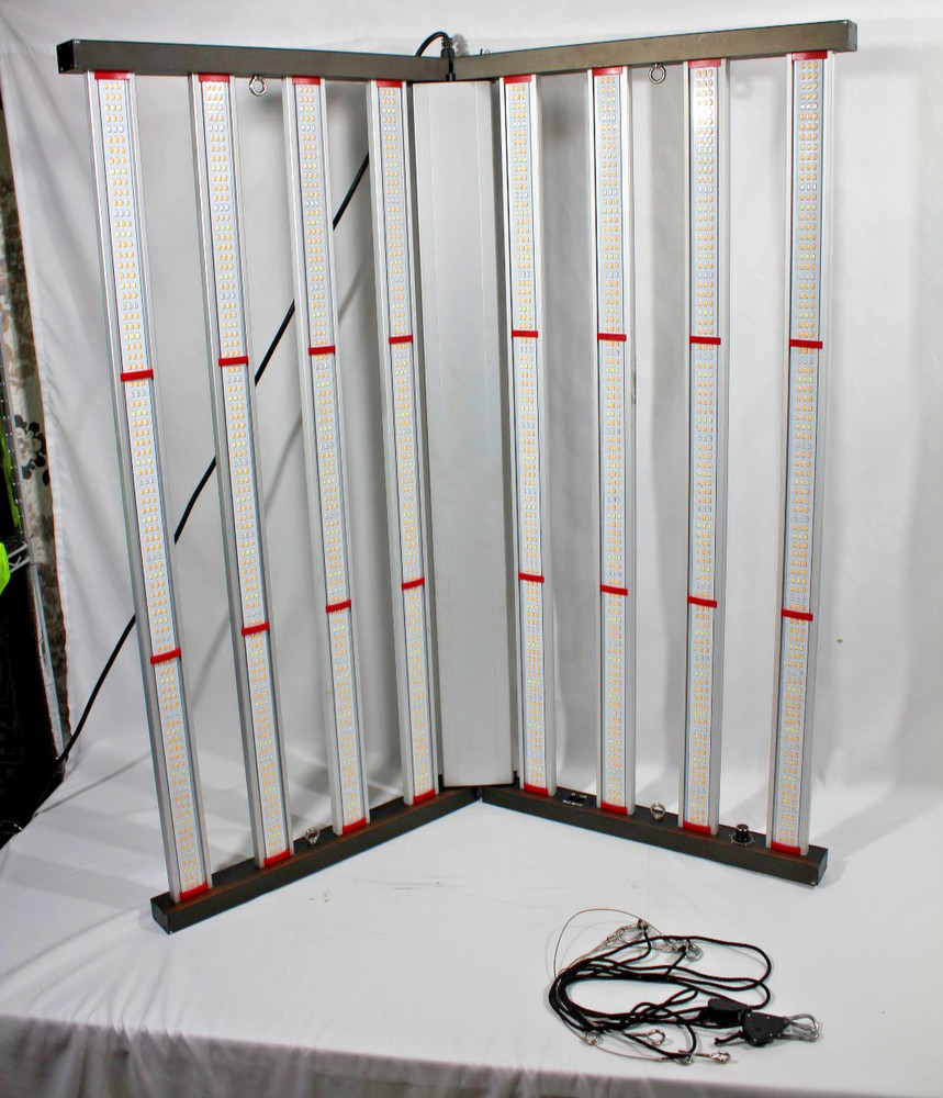 650w Full Spectrum LED Grow Light 8 bars Dimmable Hydroponics