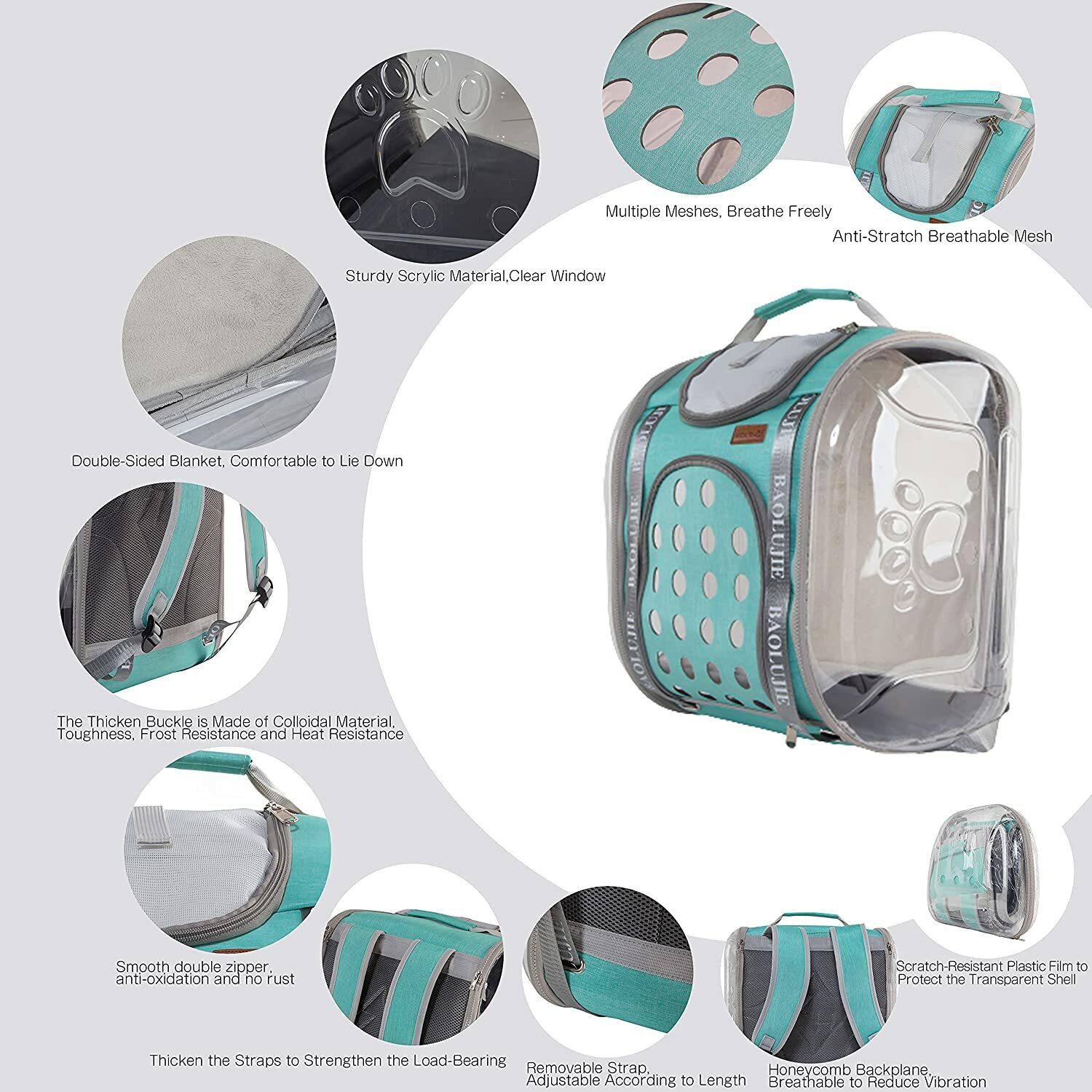 Pet Cat Dog Carrier Bag Backpack Travel Hiking Cat Handbag Folding Portable US