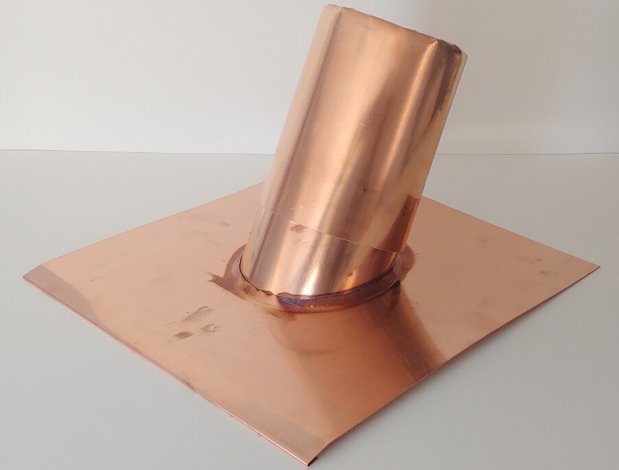COPPER ROOF JACK VENT STACK for PVC plumbing pipe